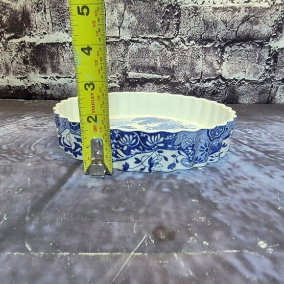 Vintage Spode Blue Italian Oven to talbe fluted Dish Made in England - Picture 3 of 5